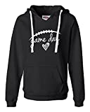 Go All Out X-Large Black Womens Game Day Football Deluxe Soft Hoodie
