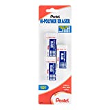 Pentel Hi-Polymer Large Block Eraser, 3 Pack (ZEH10BP2F)