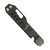 Titanium Alloy Crowbar Screwdriver Bottle Opener Multi-function Tool, EDC Outdoor Tool Wrench.(Dark Gray)