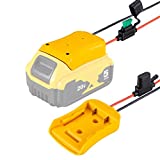 Power Wheel Adapter for Dewalt 20V Battery with Fuse & Wire terminalsWork with for Dewalt 20V DCB205 DCB206 DCB200 Lithium BatteryPower Connector for Rc Car, Robotics, Rc Truck,DIY use