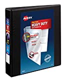 Avery Heavy Duty View 3 Ring Binder, 1.5" One Touch EZD Ring, Holds 8.5" x 11" Paper, 1 Black Binder (79695)