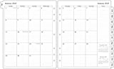 2022-2023 Monthly Planner Refill Folio Size, July 2022 to December 2023, Two Pages Per Month, 8-1/2" x 11", Size 5