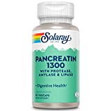 Solaray Pancreatin 1300 | Pancreatic Digestive Enzymes Plus Papaya for Healthy Digestion Support | 90 VegCaps, 90 Serv.