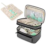 BAFASO Wearable Breast Pump Bag with a Waterproof Pump Parts Pad (Compatible with Willow and Elvie Breast Pump), Carrying Case for Wearable Breast Pump and Extra Parts, Gray