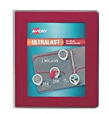 Avery 1" Ultralast 3 Ring Binder, One Touch Slant Ring, Holds 8.5" x 11" Paper, 1 Red Binder (79736)
