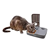 PetSafe Analog 2 Meal Programmable Pet Feeder, Automatic Dog and Cat Feeder - Dry or Semi-Moist Pet Food Dispenser, Slow Feed Portion Control (3 Cup/16 Ounce Total Capacity), Tamper-Resistant Design