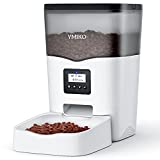 Ymiko Automatic Cat Feeder, Cat Food Dispenser with Voice Recorder, Timed Small Pet Feeder with Programmable Timer, 1-4 Meals Per Day, 3L/12.7 Cups Capacity