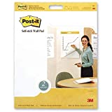 Post-it Super Sticky Wall Easel Pad, 20 x 23 Inches, 20 Sheets/Pad, 2 Pads (566), Portable White Premium Self Stick Flip Chart Paper, Rolls for Portability, Hangs with Command Strips