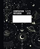 Composition Notebook: Science Astronomy Moon Phases & Planet Astrology Engravings - Wide Ruled Lined Paper Journal - 7.5" x 9.25" - 110 Pages (Wide Ruled Notebooks)