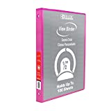 BAZIC 3 Ring Binder 1/2" Economy View Binders Organizer - Fuchsia, Round Ring, Hold 100 Sheets Paper, for School Office Home, 1-Count