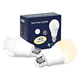 Outdoor Dusk to Dawn Light Bulbs, No Timer Required, 12W(100W Equivalent), 3000K Warm White, E26 A19 Automatic Sensor LED Bulb, Built-in Photocell Detector for Boundary Garage Patio, 2 Pack by Torkase