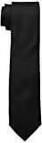 Calvin Klein Men's Malte Satin Solid Slim Tie,Black,One Size