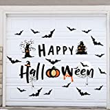 22 Pcs Halloween Garage Door Decorations Magnets All in One Garage Door Halloween Decorations Set Witch Bat Castle Tree Magnetic Stickers Party Supplies for Holiday Decorations (Pumpkin Style)