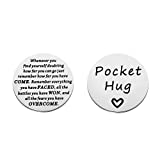 Inspirational Pocket Hug Token Sobriety Keychain Encouragement Keychain Recovery Gift Worror Gift