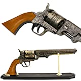 BladesUSA SMB-110 Decorative Western Revolver with Display Stand, 13-Inch Overall