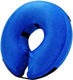 Katoggy Protective Inflatable Recovery Collar, Soft Blow-up Dog Cone Collar, Pet Donut Cone Collar, Comfy Elizabethan Collar After Surgery for Medium Dog to Prevent from Biting & Scratching-L