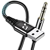 10 FT USB to 3.5mm TRS Audio Jack AdapterUSB Male to 3.5mm Male AUX Stereo Audio CordCompatibility with Laptop, Speaker, WindowsNot Applicable to Charging and MP3, Car, TV USB Ports (10FT)