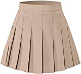 SANGTREE Girl Pleated School Uniform Cosplay Costume Skort Skirt, Khaki, 13-14 Years = Tag 170