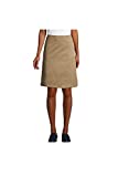 Lands' End School Uniform Women's Blend Chino Skort Top of Knee 16 Khaki