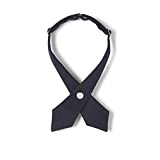French Toast Girls' Adjustable Cross Tie Solid, Navy, One Size