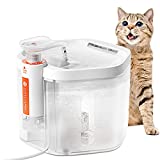 CAT CARE Cat Water Fountain-84oz/2.5L Ultra Quiet Pet Water Fountain, Automatic Dog Water Bowl Dispenser with Ultra-Filtration Tech, Removes 99.99% of Impurities, Human Grade Drinking Fountain