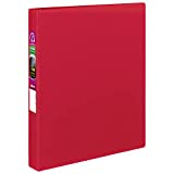Avery 27201 Durable Binder with Slant Rings, 11 x 8 1/2, 1", Red