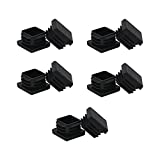 FiveEyes 1x1 1" Square Tubing Plastic Plug End Caps 10 Pack, 1"x1" 1 Inch Square Tube End Cap Plugs 1x1 Fence Post Pipe Cap Cover Tubing Insert Chair Glide Finishing Plug End Caps