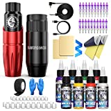 Wormhole Tattoo Kit,Wireless Tattoo Pen Kit, Tattoo Machine- Rotary Tattoo Pen for Beginner,Tattoo Gun Kit Professional Complete with Tattoo Cartridge Needles/Tattoo Ink,Cordless Tattoo Supplies