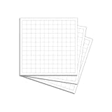 Mini Graphing Sticky Notes | White Grid Graph Paper Stick Pads | Plot Square Stickies | Made in USA 3 Pack 50 Pages/pad 3"x3"