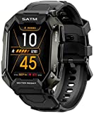 Military Smart Watches for Men- 5ATM Waterproof Smart Watch for Android Phones and iOS Compatible with Heart Rate Blood Pressure Monitor Fitness Tracker- 1.71" Tactical Sports Smart Watch