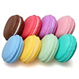 Coolrunner Macaron Case, Mini Macaron Box, Macaron Jewelry Box, Macaron Cute Pill Box, Colorful Macaron Jewelry Storage Box, Shape Storage Box Candy Cute Pill Organizer Case Container(8PCS)