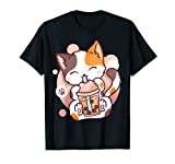 Cat Boba Tea Bubble Tea Anime Kawaii Neko T-Shirt