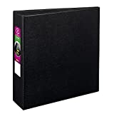 Avery Durable 3 Ring Binder, 3" One Touch EZD Rings, Label Holder, 1 Black Binder (07701)