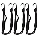 Garneck 3pcs Rubber Tie Down Strap Motorcycle Luggage Rope Helmet Bungee Cord Retractable Elastic Strap with Hooks for Motorcycle Bike Electric Cars