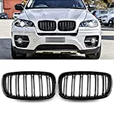 Zealhot Front Kidney Grill Grille Fit for BMW X5 E70 2007-2013/X6 E71 2008-2014 (E70 gloss black)