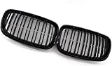 Double Bridge Front Kidney Grill Grilles,Glossy Black,for E70 E71, 07-13