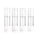 LuHaKiDu Travel Bottles Self Cleaning Travel Size Bottles Leak-Proof Refillable Cosmetic Containers 2 Ultra Fine Mist Travel Spray Bottles&2 Lotion Bottles 4Pcs of 1OZ