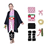 SAMDIGO Anime Slayer Nezuko Tanjirou Cosplay Costume Outfit, Shinobu Zenitsu Costume Kimono Outfits Halloween Christmas