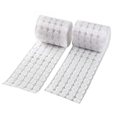 1000pcs Hook and Loop Dots 3/4 in Diameter Sticky Back Coins Heavy Duty Self Adhesive Dot Tapes for School Classroom(White)