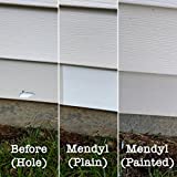Mendyl Vinyl and Stucco Siding Repair Kit - Cover Any Cracks Holes or Blemishes - White Durable Self-Adhesive Vinyl Siding Patch Cut to Fit Freestyle Cover Any Cracks - 2 Patches