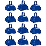 Metal Cowbell with Handle, Blue Noise Maker (3 x 2.8 in, 12 Bells)