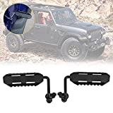 AUXMART Foot Pegs, Front Door Footrest Door Hinge Front Foot Peg Rest Pedal for Jeep Wrangler JL 2018 2019 2020 2021