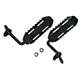 Xprite Steel Front Foot Pegs Rest Pedal for 2007-2018 Jeep Wrangler JK 2DR JKU 4DR - 1 Pair