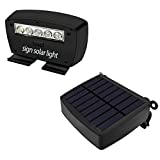 Solar Power Deck LED Light Clip-On Yard Security Sign Spotlight {Large Capacity Battery, Max14 Hours Working}