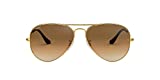 Ray-Ban unisex adult Rb3025 Classic Gradient Sunglasses, Gold/Clear Gradient Brown, 58 mm US