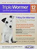 DURVET 12-Pack Triple Wormer Tablets for Puppies and Small Dogs