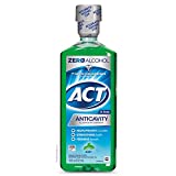 ACT Anticavity Zero Alcohol Fluoride Mouthwash 18 fl. oz., With Accurate Dosing Cup, Mint