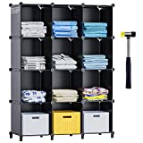 Closet Organizers and Storage, 12 Cube Storage Organizer for Clothes, DIY Portable Closet Shelves Clothing Storage for Kids, Closet, Bedroom, Office