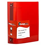 JAM PAPER Plastic 3 inch Binder - Red 3 Ring Binder - Sold Individually