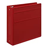 Carstens 3- Inch Heavy Duty 3-Ring Binder - Side Opening, Brick Red